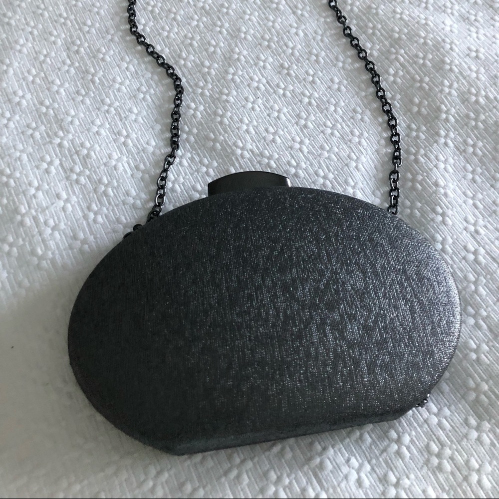 Small slate gray evening purse